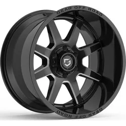 GEAR OFF ROAD 762BM PIVOT 20X10 GLOSS BLACK/MILLED ACCENTS